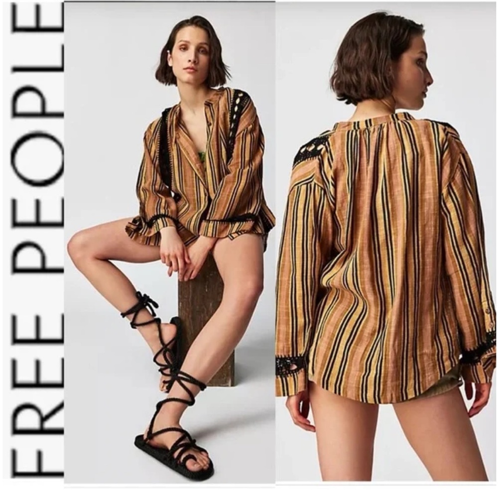 Free People Castaway Crochet Top NWOT Size S
